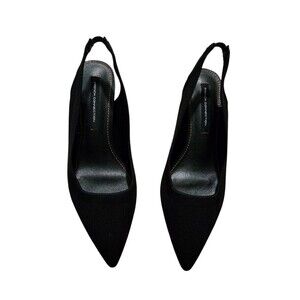 French Connection Viva Slingback Heel Women Pumps Size 6 Black Shoes